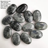 Moonstone Polished Stones, Oval Healing Palm Pocket Stone Indoor Fountain Stones Massage Energy Crystal