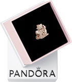 Pandora x Disney Mickey and Minnie Sled Rose Charm with Clear Cubic Zirconia and Red Enamel