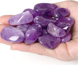 Amethyst Tumbled Polished Natural Healing Crystals Stones Bulk Stones Crystal for Energy Reiki Tumbling Cabbing Balancing Decoration Gemstones Crystal Healing Meditation Therapy Gift 100G