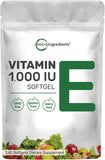 Vitamin E 1000 IU, 240 Softgels | Pure Vitamin E Oil Pills | Antioxidant Supplements for Skin, Face, & Immune Health | Non-Gmo, Gluten Free