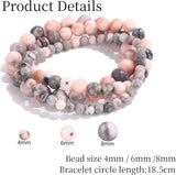 3 PCS Healing Crystal Bracelets for Women Men 4Mm 6Mm 8Mm round Stone Beaded Bracelet Semi-Precious Gemstones Bracelet Jewelry Gifts