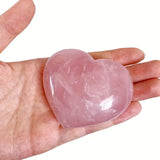 Natural Large Rose Quartz Heart Shaped Palm Stone 