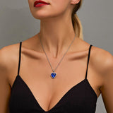 Titanic Ocean Heart  crystal gem love-shaped necklace