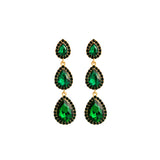 1 pair fashion round water droplets alloy drop earrings