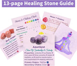 8 Single Point Crystal Wands 2.1" (Booklet, Pouch, Gift Box) Chakra Stone, Healing Crystal, Powerful & Popular, 6-Facet Wand, Finished with Beeswax, Meditation, Energy Healing Reiki