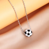 Sport Stainless Steel silica gel pendant necklace