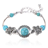 Fashion Butterfly beaded plating silver plated women's bracelets
