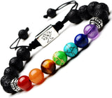 Unisex Chakra Crystal Bracelets 7 Chakras Natural Stones Beaded Bracelet