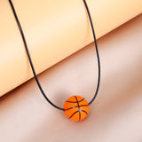 Sport Stainless Steel silica gel pendant necklace