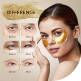 (30 Pairs) 24K Gold under Eye Mask Patches for Puffy Eyes, Dark Circles,Bags and Wrinkles with Collagen,Relieves Pressure and Reduces Wrinkles,Revitalises and Refreshes Your Skin