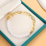Artificial pearl plating gold plated women's bracelets