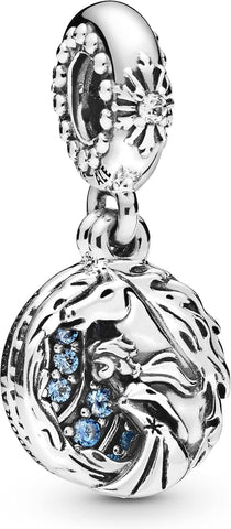 Pandora x Disney Elsa and Nokk Sterling Silver Dangle with Clear, Fancy Light Blue, Fancy Blue and Blue Cubic