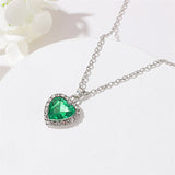 Titanic Ocean Heart  crystal gem love-shaped necklace