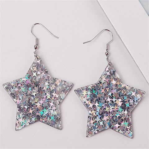 Star arylic earrings