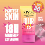 NYX Blurscreen SPF 30 Primer, 3-In-1 Blurring Makeup Primer with Sunscreen, Vegan Formula with No White Cast or Greasy Feeling