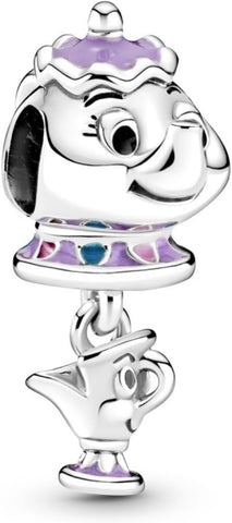 Pandora x Disney Beauty and the Beast Mrs. Potts and Chip 925 Sterling Silver Charm - 799015C01