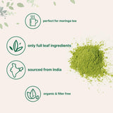 Organic Moringa Oleifera Leaf Powder for Hair, 2 Pounds, Rich in Antioxidants and Immune Vitamin, Great Superfoods for Moringa Tea, Moringa Drink, India Grown, Vegan