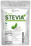 Pure Organic Stevia Powder, 4 Ounces, 706 Serving, Highest Grade Stevia Green Leaf Extract Reb-A, Reduced Bitter Aftertaste, 0 Calorie, Natural Sweetener, Sugar Alternative, Keto Friendly