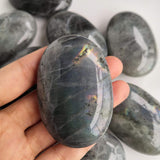 Moonstone Polished Stones, Oval Healing Palm Pocket Stone Indoor Fountain Stones Massage Energy Crystal