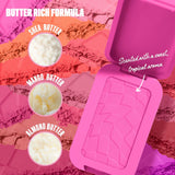 Buttermelt Powder Blush, Fade and Transfer-Resistant Blush, up to 12HR Make up Wear, Vegan Formula - My Butta Half