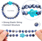 10 Pieces Beads Bracelet Natural Stone Elastic Friendship Bracelet for Women Men