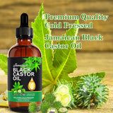 4 oz Jamaican Black Castor Oil Organic Cold Pressed Glass Bottle