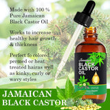 4 oz Jamaican Black Castor Oil Organic Cold Pressed Glass Bottle