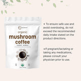 Organic Instant 10 in 1 Mushroom Coffee Powder, 28 Ounce (317 Servings)| Premium Arabica Coffee with Lion’S Mane, Chaga, Reishi,& More| Immune Support