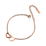 sweet heart shape stainless steel hollow out 18k gold plated rose gold plated bracelets