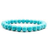 simple style solid color natural stone beaded bracelets