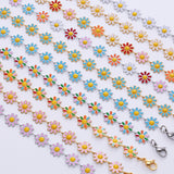 Flower stainless steel epoxy bracelets