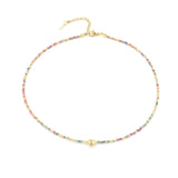 Bohemian Romantic Sweet Color Block Stainless Steel Necklace