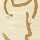Perlas! Freshwater Pearl 18k gold plated ear studs