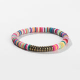 Colorful gold plated soft clay  bracelets