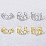 Choose your favorite Adjustable Zircon Gold Plated Open Rings