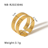 Choose your favorite Stainless Steel Plating 18K Gold Plated Open Rings