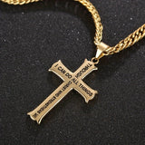 Unisex Cross Titanium Steel Pendant Necklace
