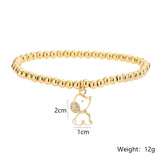 Simple Zircon Dog 18k Gold Plated Bracelets