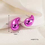 Water Droplets Spray Paint Stainless Steel Arylic Ear Studs