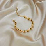 classic style solid color titanium steel plating bracelets necklace