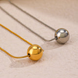 Simple Style Geometric Stainless Steel Plating Necklace