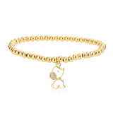 Simple Zircon Dog 18k Gold Plated Bracelets