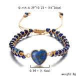 Heart Shape Natural Stone Knitting Bracelets