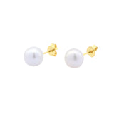 Perlas! Freshwater Pearl 18k gold plated ear studs