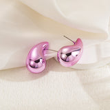 Water Droplets Spray Paint Stainless Steel Arylic Ear Studs