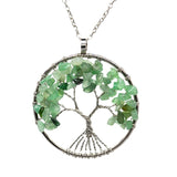 Unisex Tree Natural Stone Tree Plating Pendant Necklace 1 Piece