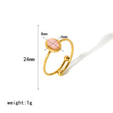 Adjustable Stainless Steel Polishing Plating 18K Gold Plated Ring