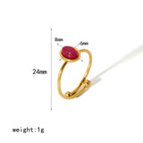 Adjustable Stainless Steel Polishing Plating 18K Gold Plated Ring
