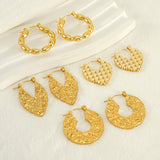 Choose shape polishing plating stainless steel 18k gold plated hoop earrings