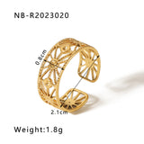 Choose your favorite Stainless Steel Plating 18K Gold Plated Open Rings
